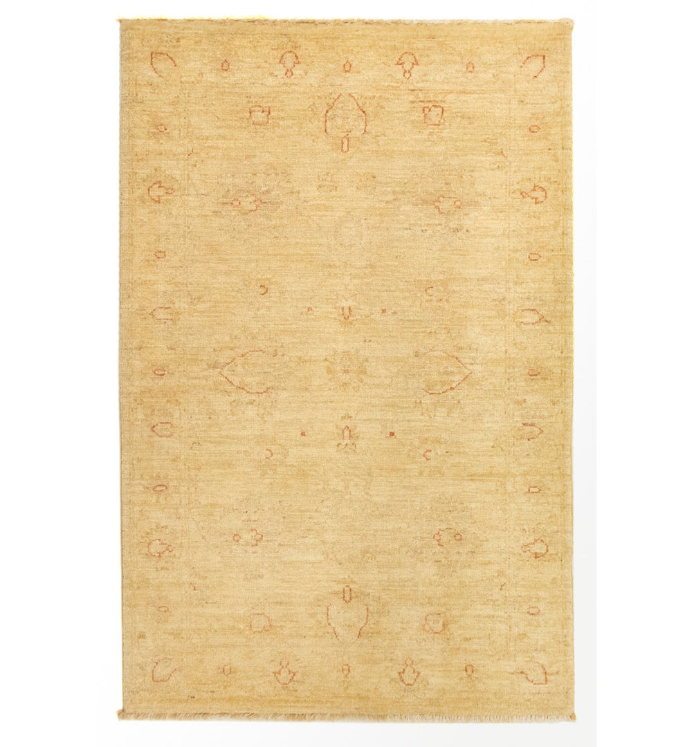 Handgeknüpfter Alizet Teppich – 123 x 78 cm – Beige/Rot