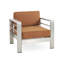Chaise de patio en aluminium avec coussins Caggiano-103707827-100759327