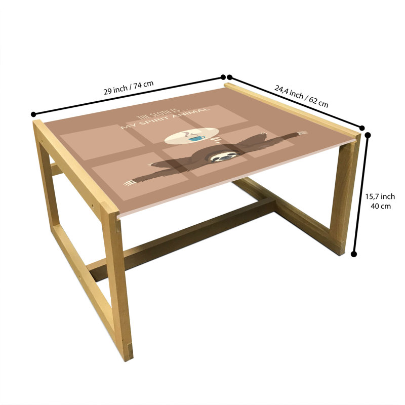 Irek Sled Coffee Table, 40cm H x 74cm W x 62cm D