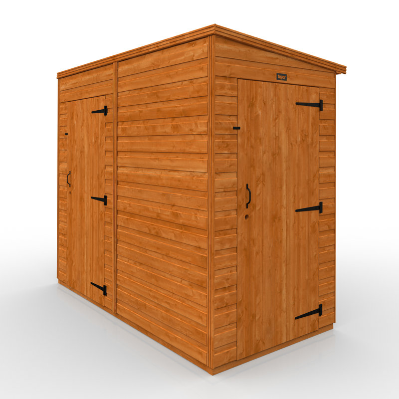 TigerFlex® Modular Buildings Solid Wood Shiplap Pent Garden Shed