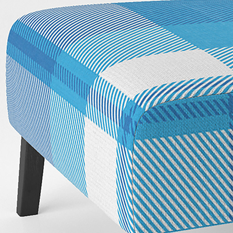 Fauteuil de chambre bleu à carreaux - Tartan