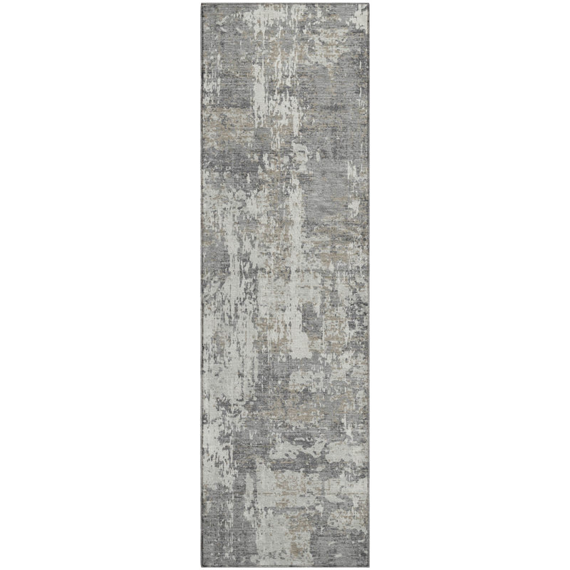 Premium Machine Washable Mayfield AMF1008 Abstract Rug, Runner 2'3" x 7'6"