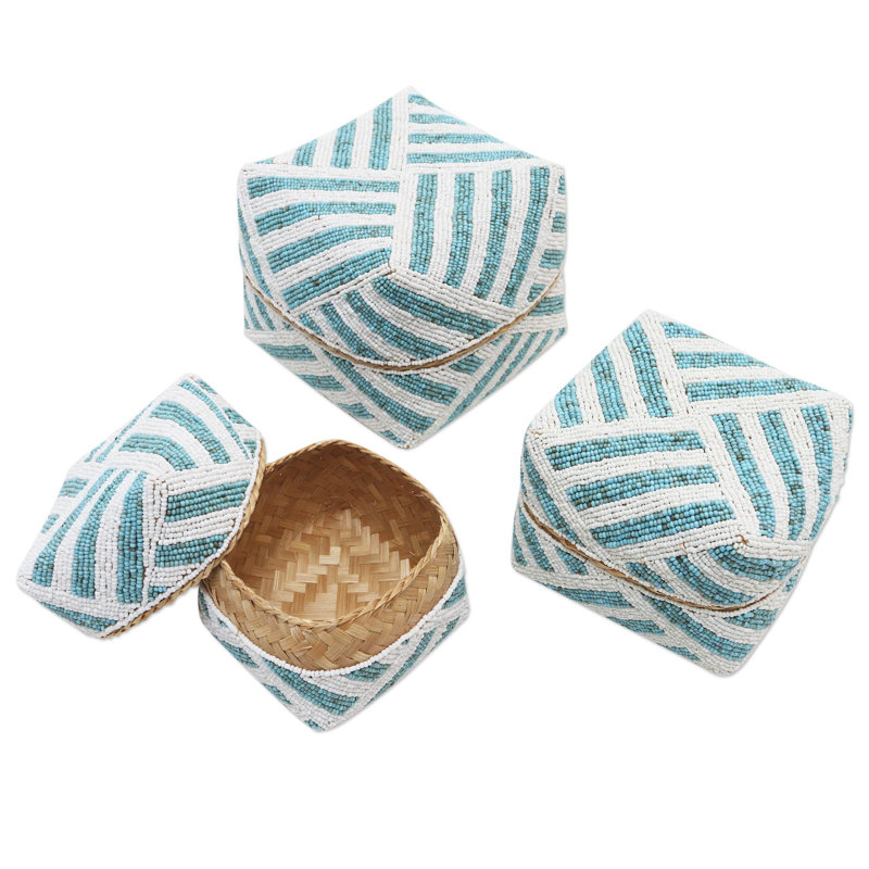 Ensemble de 3 boîtes en bambou Keben
