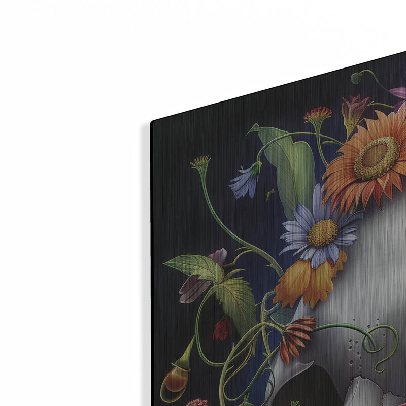 «Bloom of theparted» par r3darch0n, art mural en métal, H 36 po x l 36 po