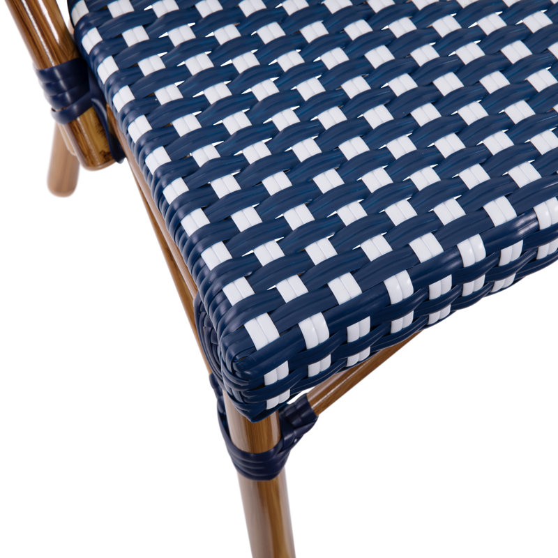 Chaise d'appoint, Bleu marine/blanc