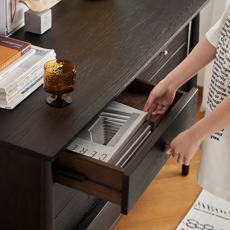 Buffet de style rÃ©tro franÃ§ais simple, Black