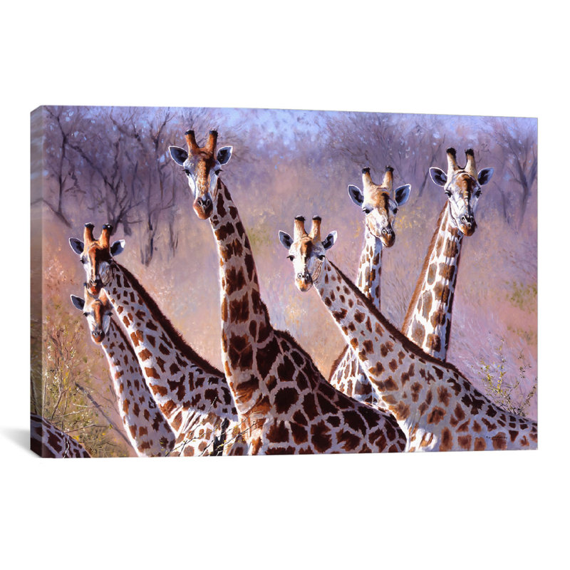 « girafes »-« uncadred », reproduction d’impression sur toile Pip McGarry, H 26 po x l 40 po x P 1,5 po, Toile tendue