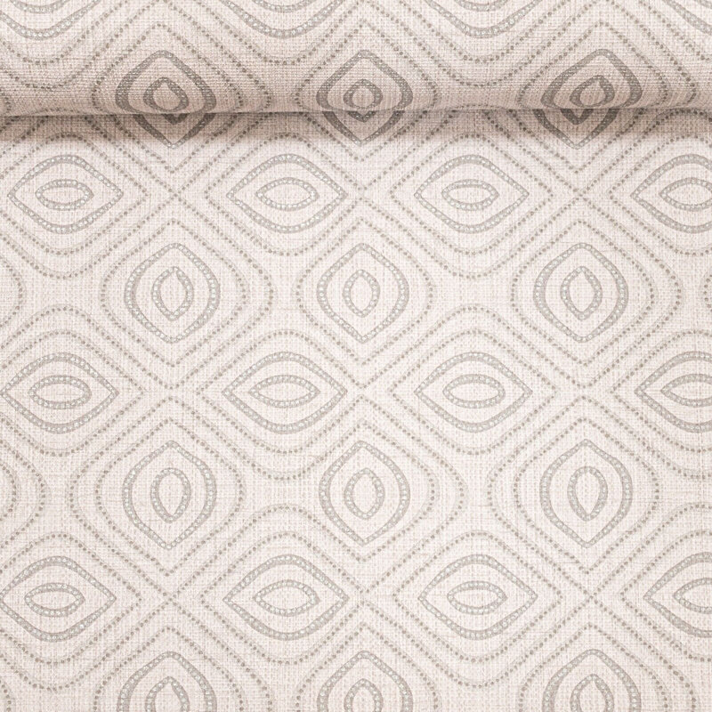 Cavandale Geometric Shapes Wallpaper 10m x 53cm Textured Metallic Finish Roll, Grey