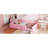 Pink Upholstered Twin Bed With Guardrail And Charging Station - Elegant Design, Functional Size Platform Full Length Wood Construction