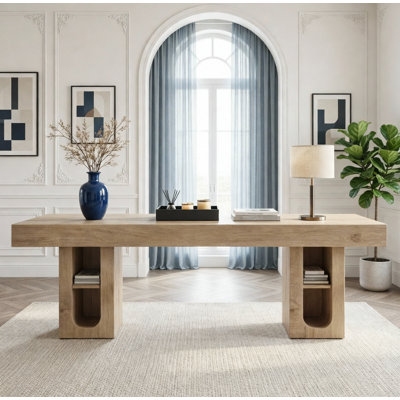 Console de 79 pouces de long avec prise et rangement, canapé de ferme robuste en panneau de fibres à densité moyenne pour le couloir et le salon