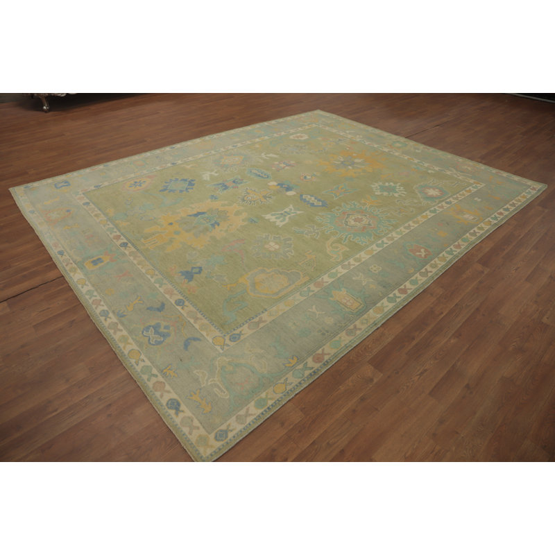 Tapis turc vert Oushak 8 x 10