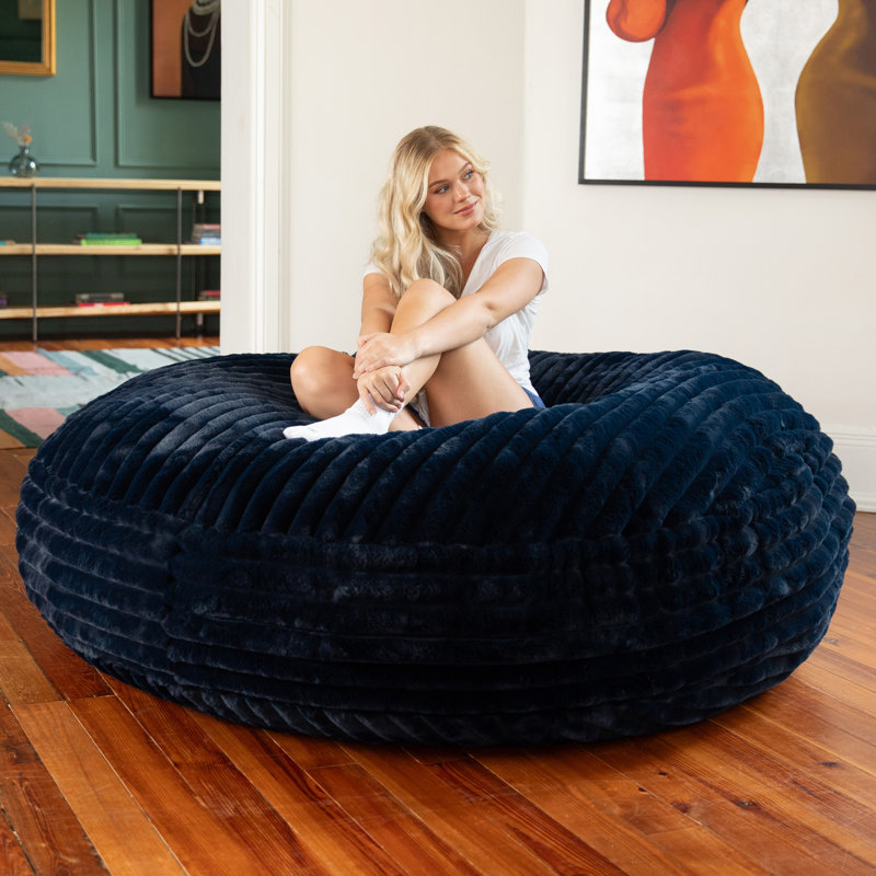 Fauteuil à billes 7 pi Cocoon - Giant, Velours rose