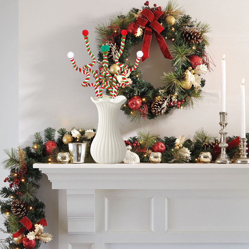 Accessoires de décoration d'arbre de Noël vert et rouge