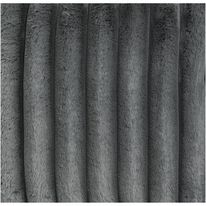 Méridienne 40 pouces en mousse viscoélastique Minky, Polyester gris