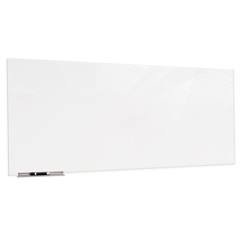 Tableau magnétique mural en verre Bojorquez, Blanc, 48 po x 96 po