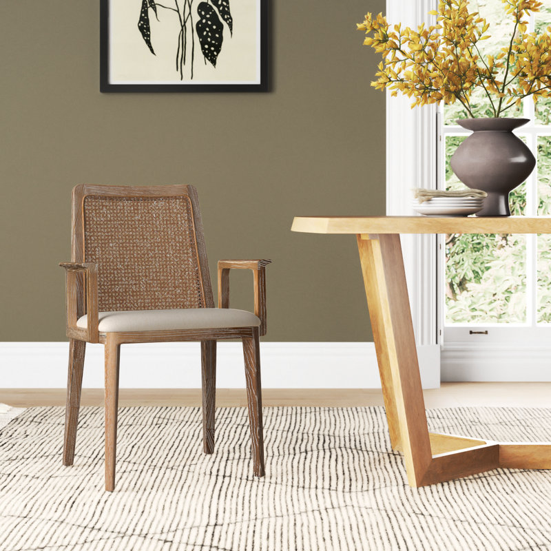Pennington 19'' H Upholstered Dining Chair, Light Brown
