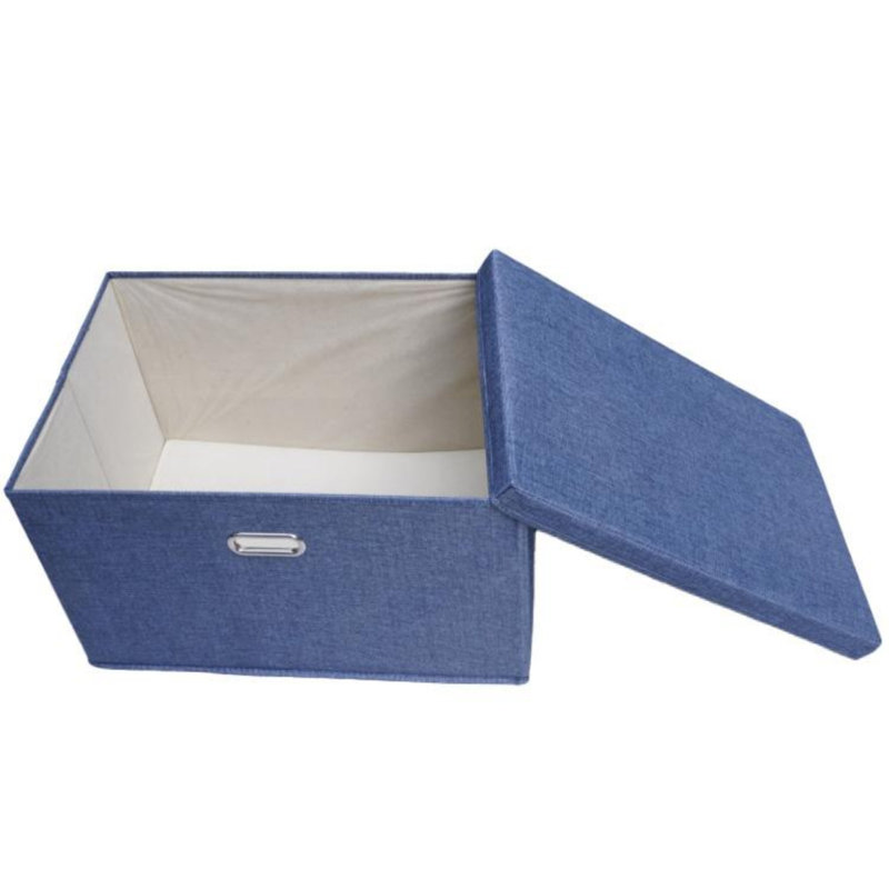 Foldable Storage Box Fabric Dustproof With Lid