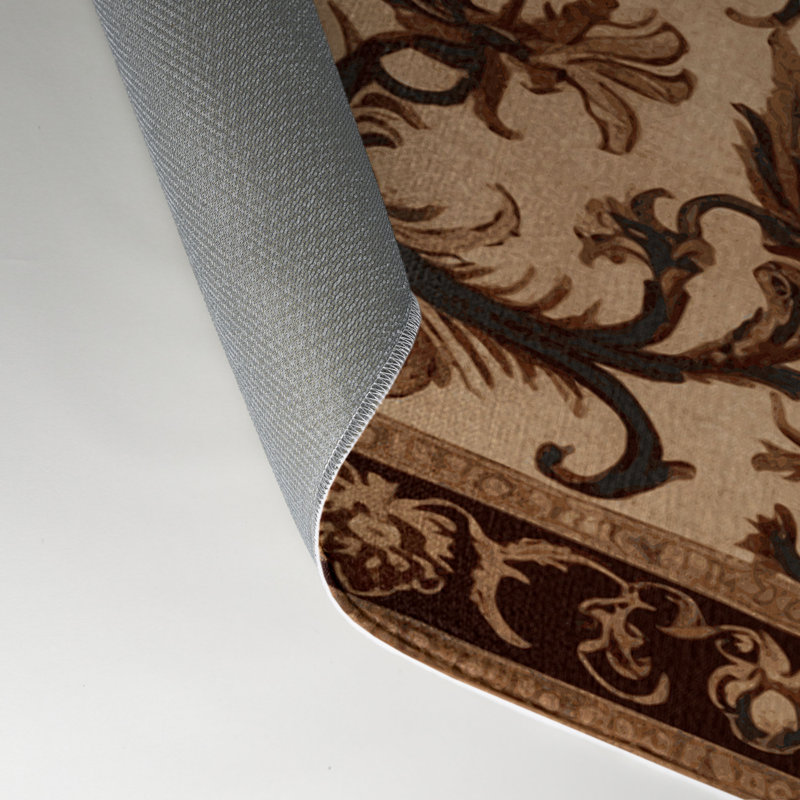Tapis beige français d'intérieur et d'extérieur, Rectangulaire 3 pi x 5 pi