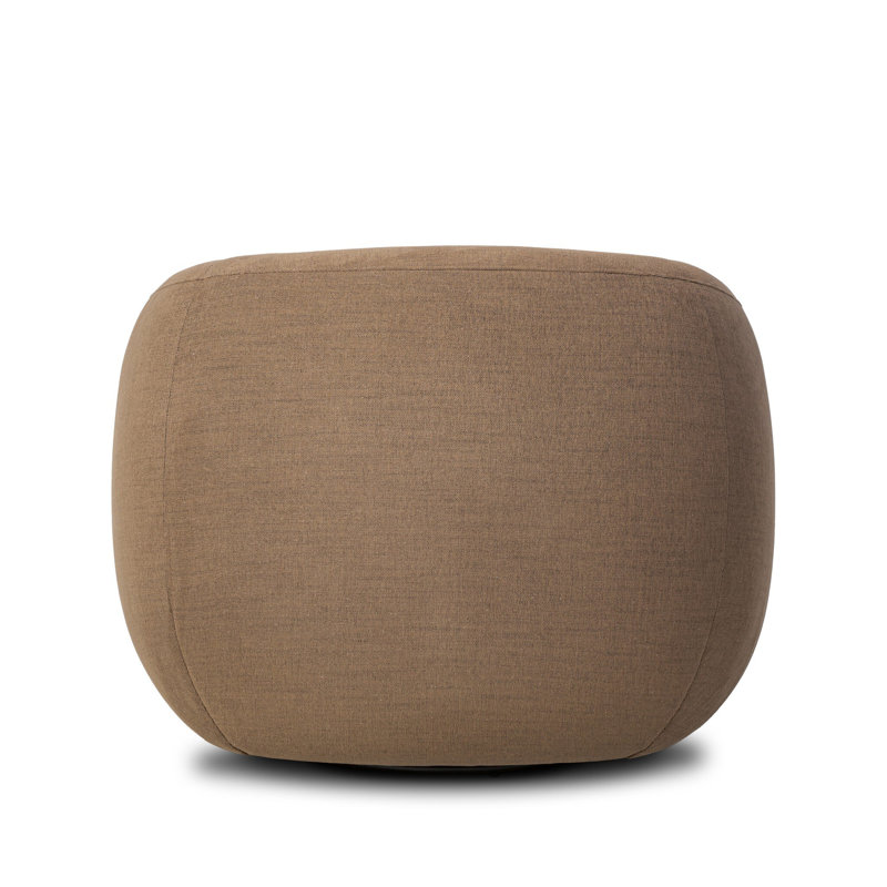 Channing Swivel Barrel Chair, Brown Polyester Blend