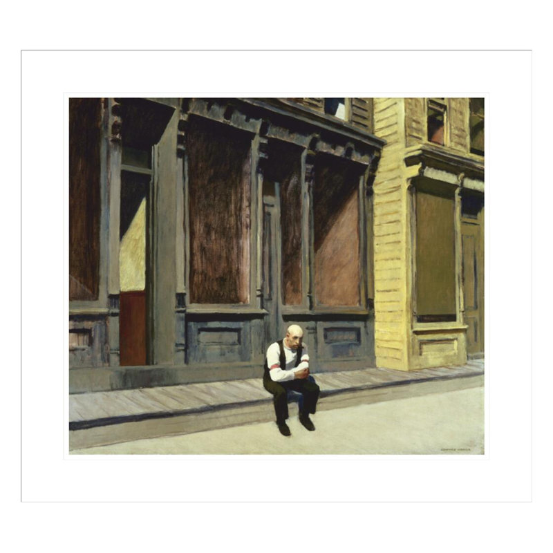 Sunday by Edward Hopper -Framed Giclee Print, 23.5" H x 26.29" W