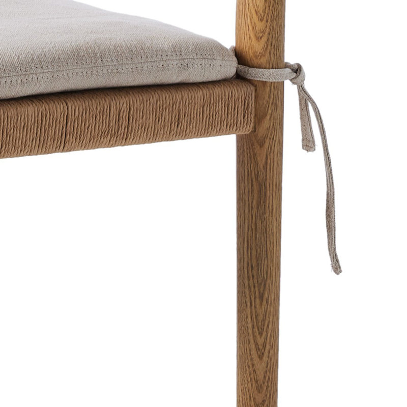 Dara Stool with Cushion, Counter Stool (25.08" Seat Height), Gray, Brown