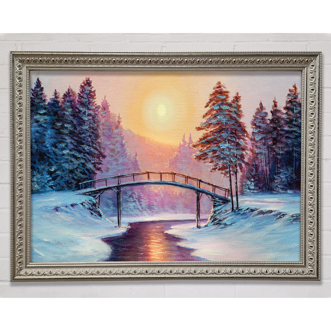 Gerahmtes Poster Bridge Across The Winter Scene