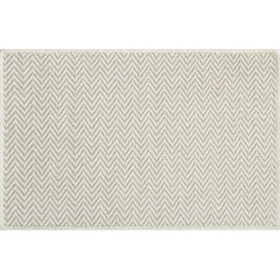 Tapis Pulse tissé à la main en laine à chevrons gris-gris, 3,66 m x 3,66 m