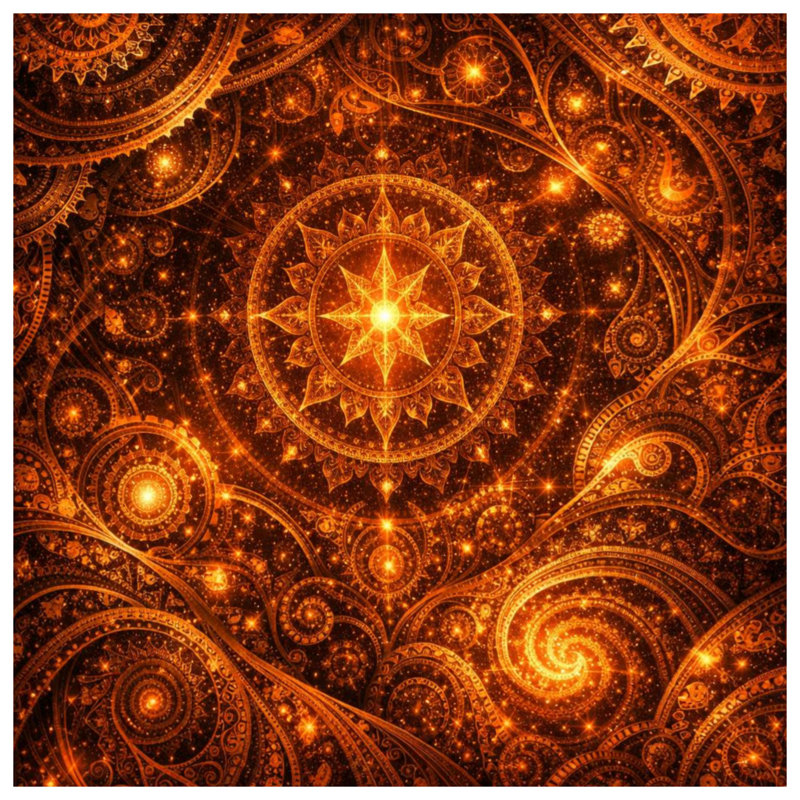 Édredon complexe Fractals Mandala, Lit simple