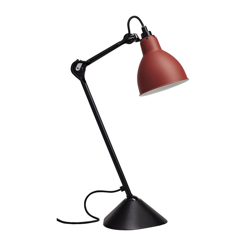 Lampe Gras Adjustable Metal Desk Lamp, Red
