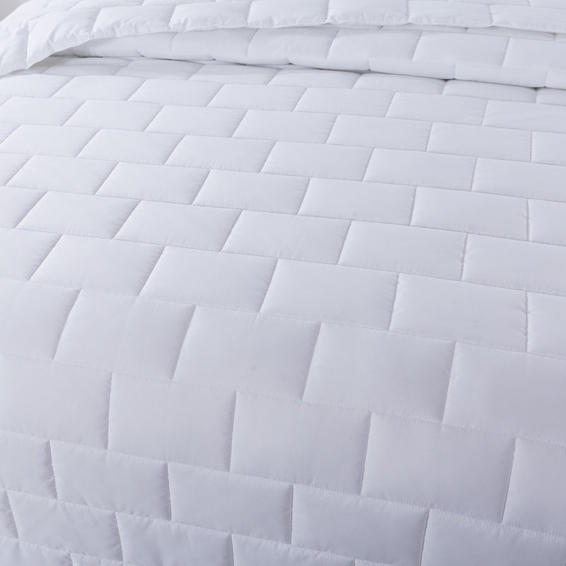 Twin White Down Alternative Subway Tile Stitch Blanket