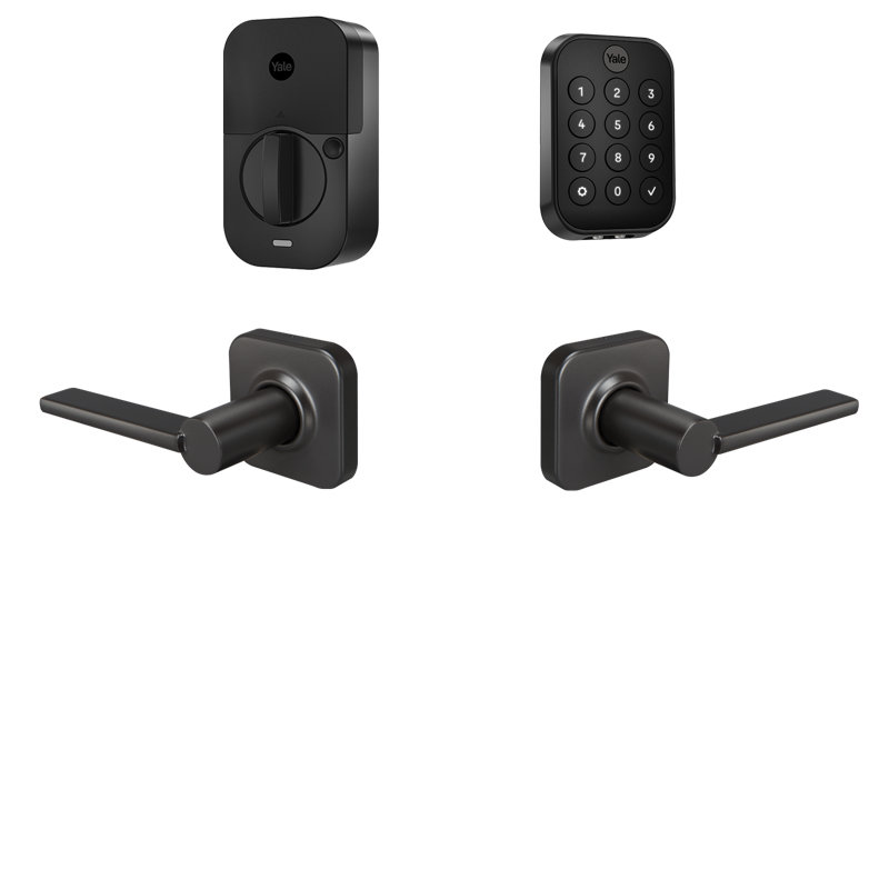 Yale Assure Lock 2 Key-Free Keypad With Bluetooth And Valdosta Lever, Black Suede