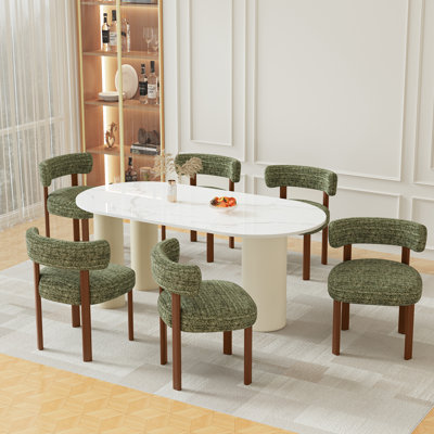 Chaises de salle à manger rembourrées en bois massif