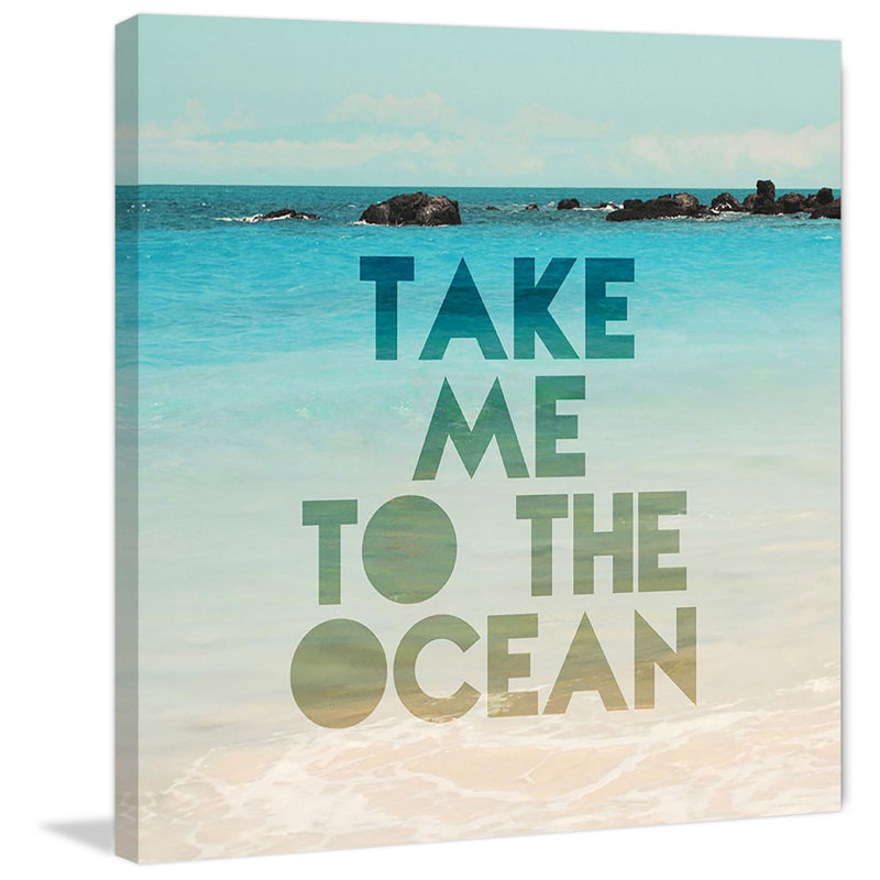 Take Me To The Ocean by Sylvia Cook - Wrapped Canvas Print, 61 cm H x 61 cm W x 3.81 cm D