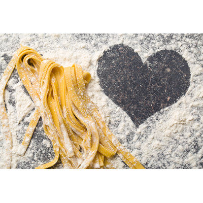 Pasta And Heart by Jirkaejc - Wrapped Canvas Print