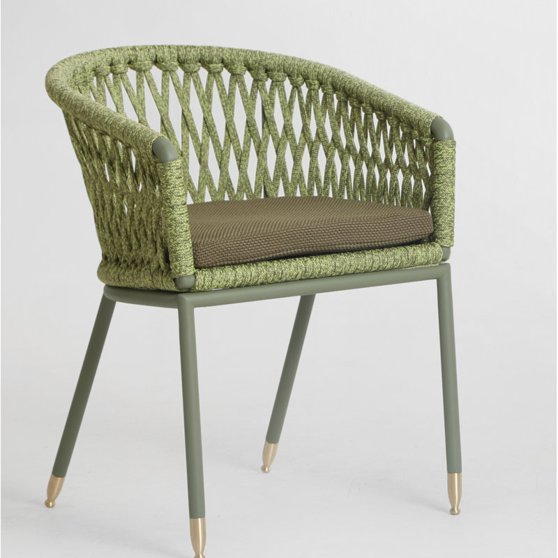 Harada Outdoor Dining Armchair, Cane Flat Ropetek