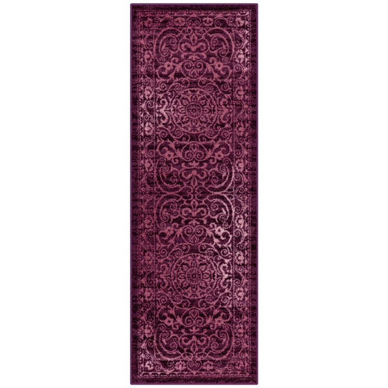 Dreyfuss Oriental Intense Area Rug, Runner 1'8" x 5', Purple