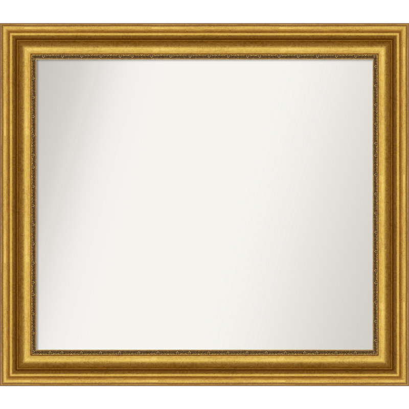 Miroir de salle de bain Jashawna, 31,75 po x 35,75 po, Doré