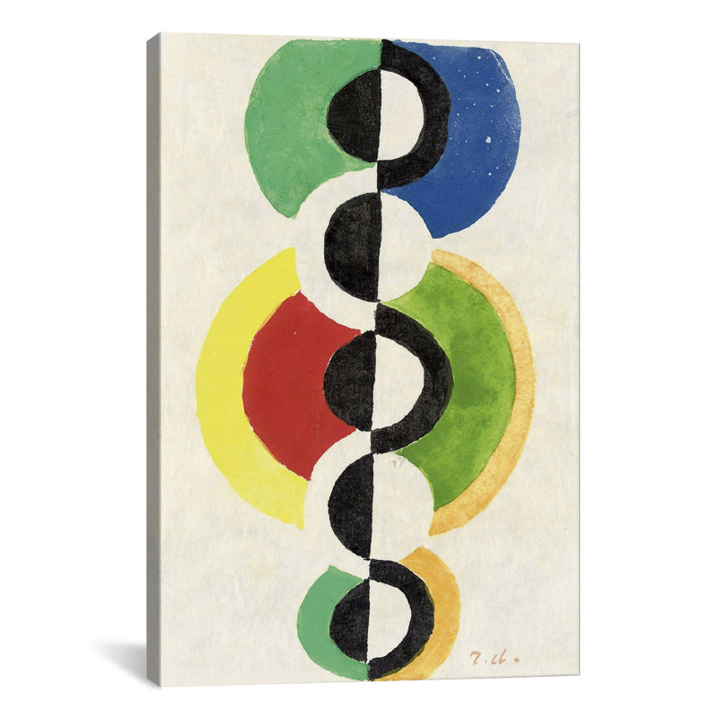 « rythme » par robert delaunay, impression sur toile, H 12 po x l 8 po x P 0,75 po