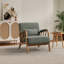 Chaise d'appoint moderne rembourrée en bois massif de 27,17 po de largeur avec coussin supplémentaire (ensemble de 5)-627334753