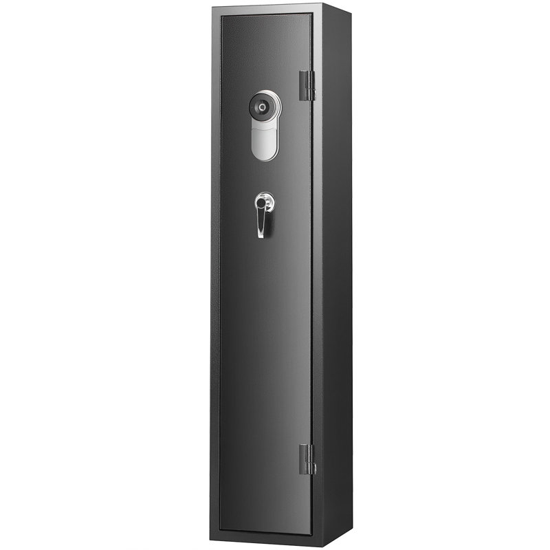 Black Steel Biometric Gun Safe with Fingerprint Lock and LED Light