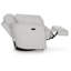 Fauteuil inclinable électrique pivotant Aiya, rangement, accoudoirs traversins, tissu gris