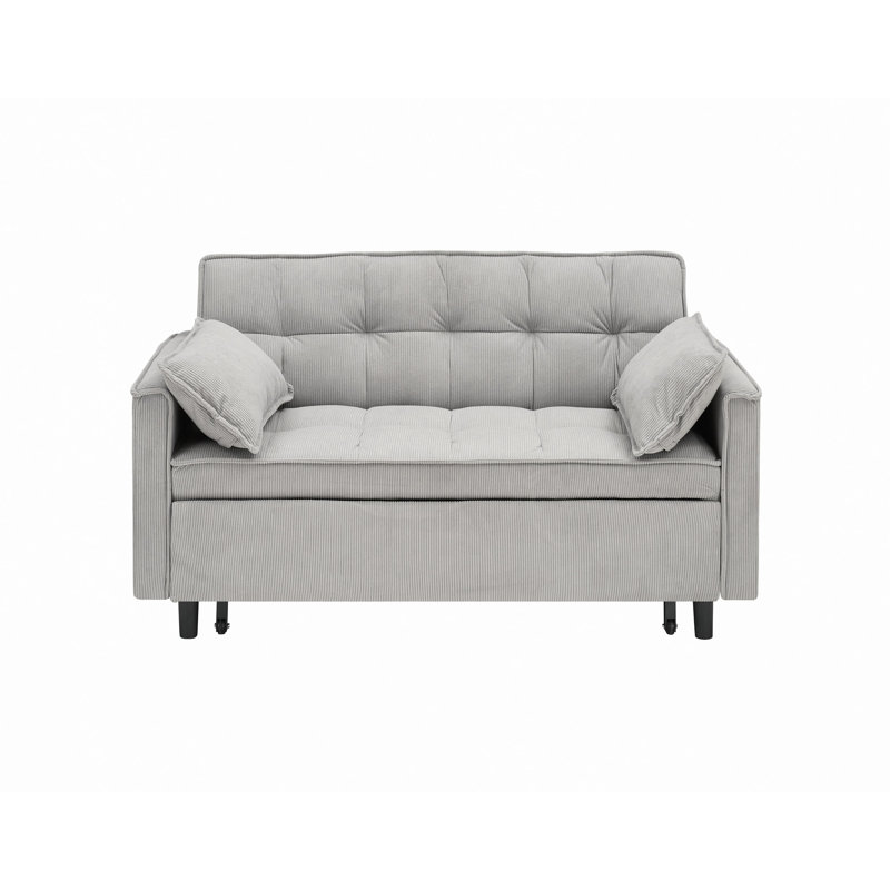 Canapé double 54,30 po à deux places avec lit escamotable, mobilier de salon, H 32,3 po x l 55,1 po x P 33,1 po