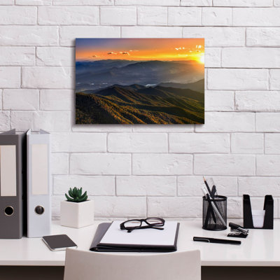 'Smoky Mountains Sunset' by Jonathan Ross, Canvas Wall Art