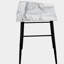 Bureau d'ordinateur, bureau personnel, ordinateur portable, tablettes de rangement, bureau de 48 po, stratifié aspect marbre blanc, métal noir, contemporain, moderne-813462240
