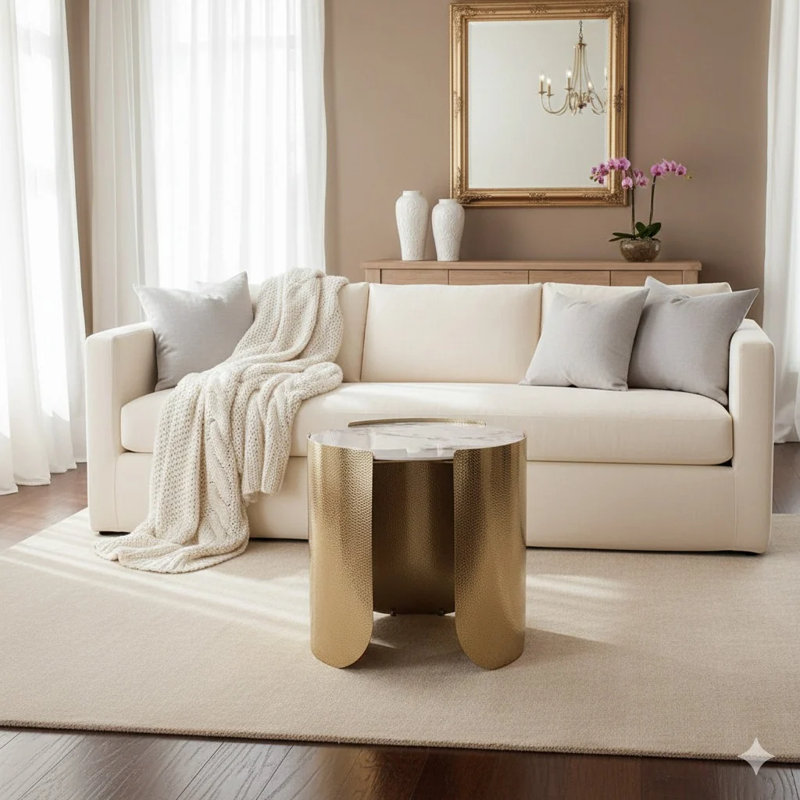 Atalee Abstract Coffee Table, 55cm H x 50cm W x 50cm D