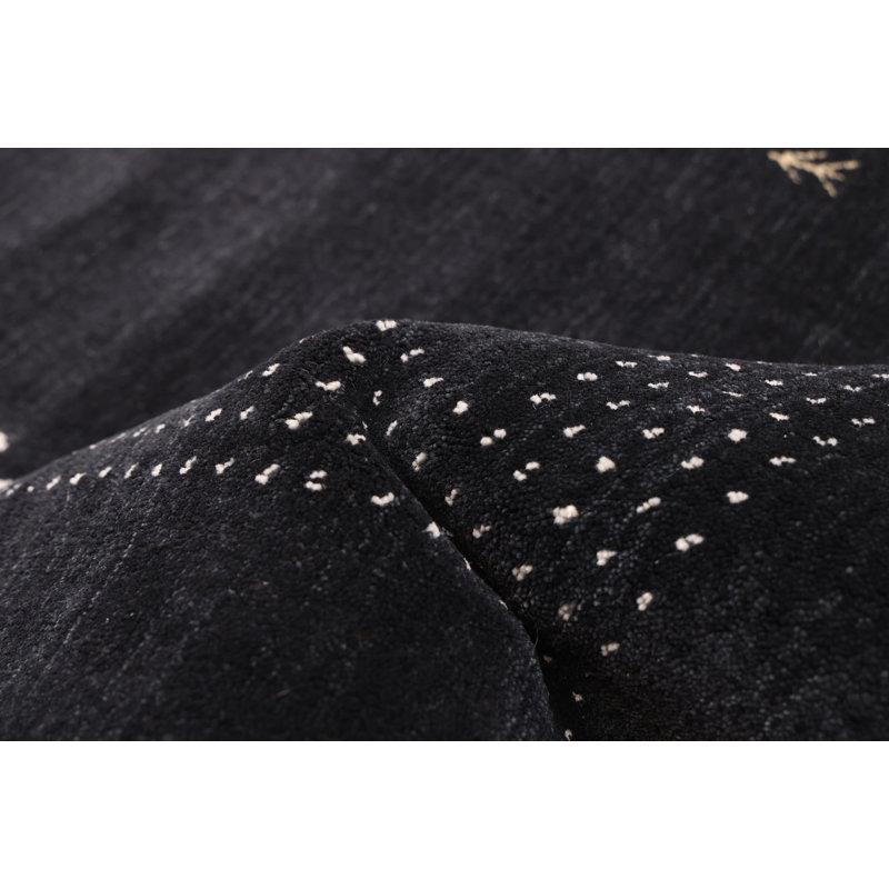 Tapis bleu marine Kashkuli Gabbeh 4 pi 10 po x 7 pi 8 po