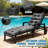 Outdoor Chaise Lounge Chair Cushion, Waterproof Patio Furniture Replacement Cushion, Non-slip Thick Lounge Pad For Pool, Lawn, Dark Grey
