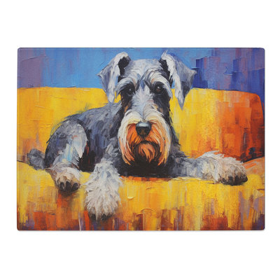 Schnauzer Contemporary  Glass Chopping Board