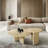 Natural Marble Coffee Table Set, Small Table, Living Room Table, Natural Stone, Genuine Marble, Real Marble-1180245294-1180245293