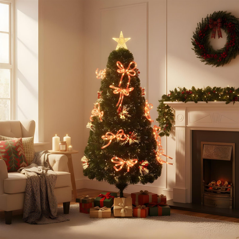 Lighted Artificial Christmas Tree, 4 ft.